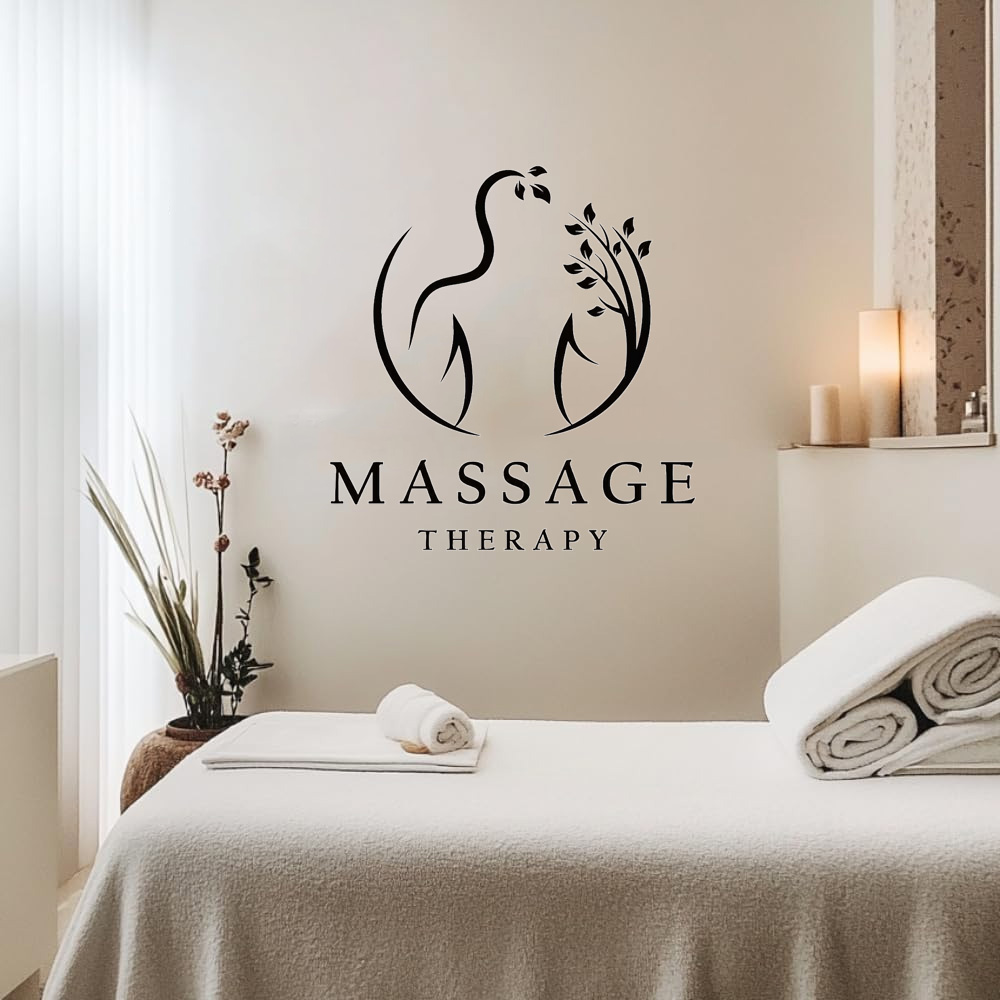 Wellness Spa With Massage - Autocollant mural en vinyle pour thérapie