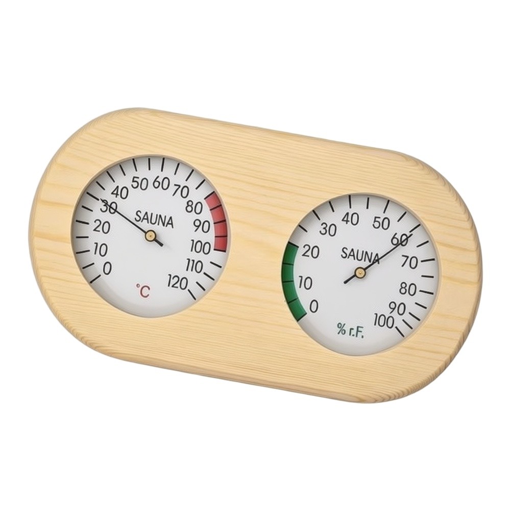 Spa Wellness Center - Thermomètre-hygromètre à double température et humidité,